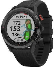 Garmin Approach S70 Golf Smartwatch | Full-Color CourseView Maps AMOLED Display | Advanced Shot Execution & Putt Alignment | Immersive Golfing Experience w/Signature Stand Power Bundle