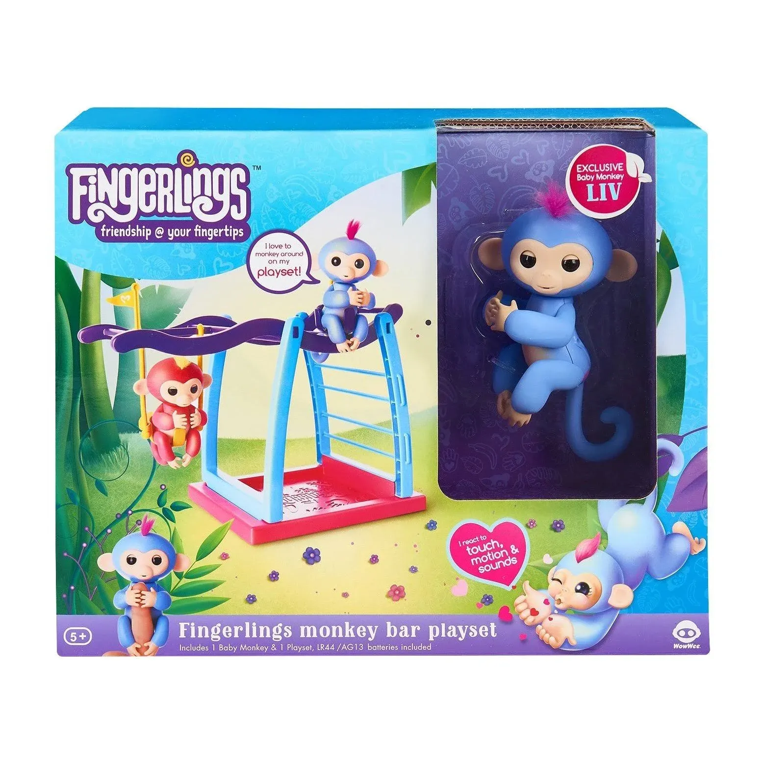 Fingerlings Monkey Bar Playset with Liv Monkey Toy