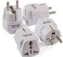 4 Pack European Travel Adapter Plug for European Outlets - Type C, Type E, Ty...