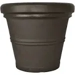 Tusco Products RR20ES Classic Rolled Rim Garden Planter, 20", Espresso