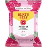 Burt's Bees Micellar Makeup Removing Towelettes, Rose 30 Count