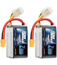 Zeee 14.8V 120C 1500mAh 4S Lipo Battery Graphene Battery with XT60 Plug for FPV Drone Quadcopter Helicopter Airplane RC Boat RC Car RC Models(2 Pack)