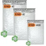 Poly Bubble Mailers #2 8.5X12 10 Pack, 0 6X10 10 Pack, 000 4X8 10 Pack Padded...