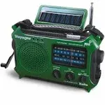 Kaito 4-Way Powered Emergency Weather Alert Radio with Cell Phone Charger - Green