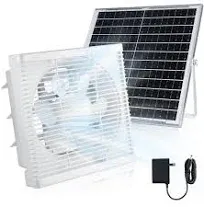 Solar Powered Fan Pro, 11.4” Solar 20W Solar Panel + 11.4 Inch Exhaust Fan