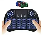 Wireless Mini Keyboard Remote Control Touchpad Mouse Combo Controller with RGB Backlit for Android TV Box Smart TV with OS+USB PC Computer Laptop