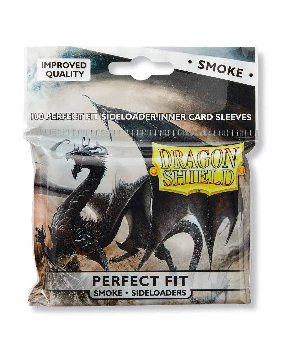 Dragon Shield: Perfect Fit Standard Side-Loading Sleeves - Smoke (100ct)