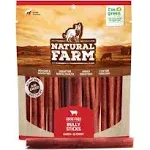 Natural Farm Bully Sticks, 6 inch, 25 Pack, Fully Digestible, Odor-Free, Long-Lasting, 100% Grass-Fed Beef