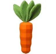 Dog Squeaky Chew Toys for Aggressive Chewers, Rubber Carrot Dog Toys for Trainin