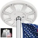 Flagpole Light Solar Powered,Auro 5 Flag Pole Light 136 LED for 15-25 Ft Poles