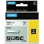 Dymo - IND Vinyl Labels 1/2" - Black on White