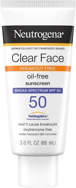 Neutrogena Clear Face Liquid Lotion Sunscreen SPF 50