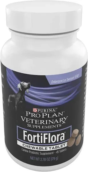 Purina Pro Plan Veterinary Supplements Dog FortiFlora 45 Chewable Tablets