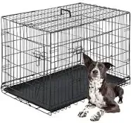 Dog Crate Dog Cage Pet Crate for Large Dogs 48 Inch Folding Metal Pet Cage Do...