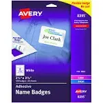 Avery Adhesive Name Badges, 2-1/3" x 3-3/8", 160 Badges (8395)