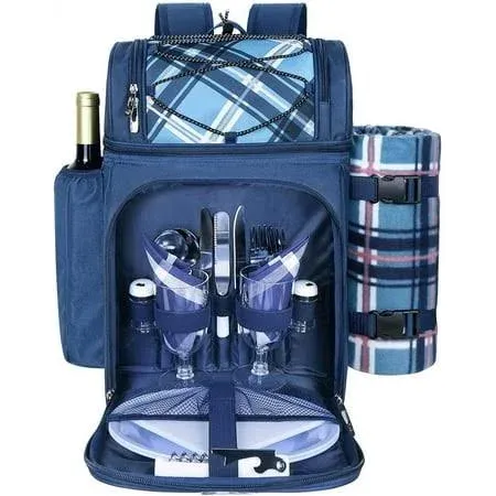 Hap Tim Picnic Set Backpack with Insulated Cooler for Two