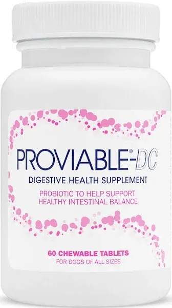 Nutramax Proviable Digestive Health Supplement Multi-Strain Probiotics and Prebiotics for Dogs