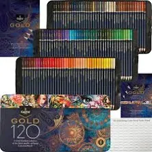 Gold Standard 120 Coloring Pencils Set | Quality Oil-Based Colored Cores Stay Sh