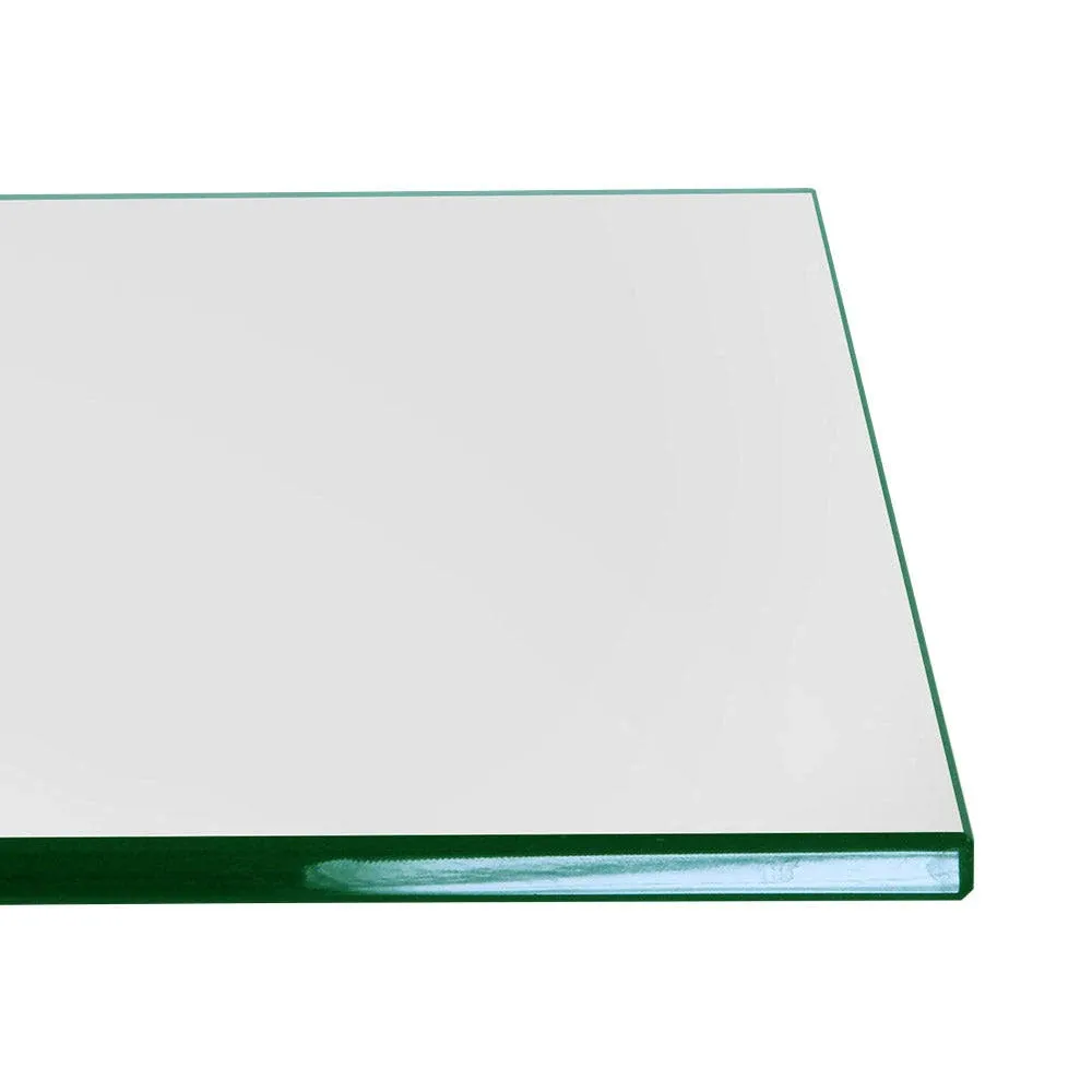 Dulles Glass 30 in Square Flat Polish Edge 1/4 in Tempered Glass Table Top