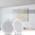 6.5 In-Wall / In-Ceiling Speakers, 2-Way Flush Mount Home Speaker Pair, 200 Watt