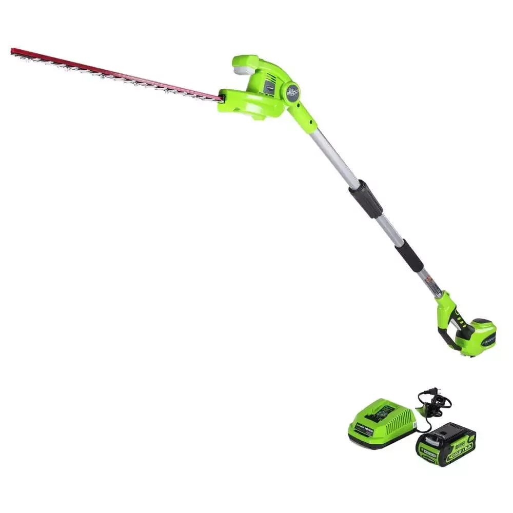 Greenworks 40V 20&#034; Battery Powered Hedge Trimmer with 2.0 Ah Battery &amp; Charger