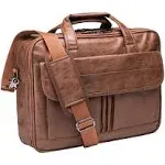 NWT Messenger Bag Laptop Leather Water Resistant Business Travel Briefcase Work