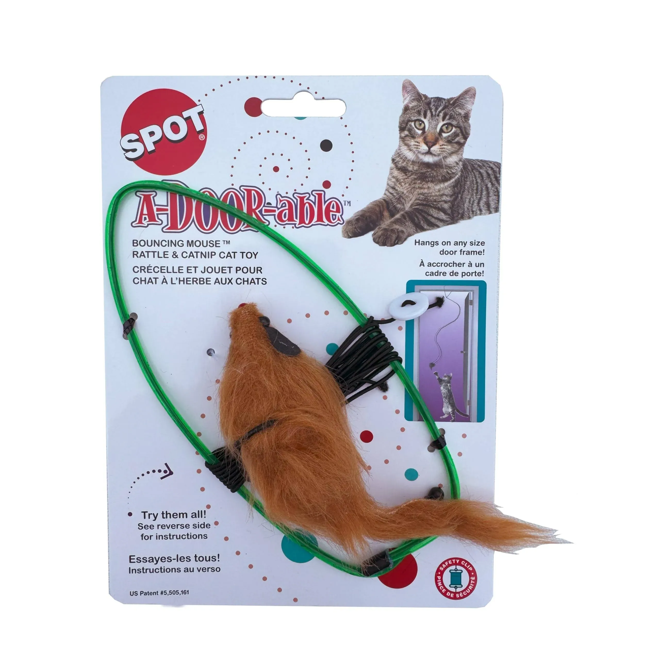 Spot A-Door-Able Bouncing Mouse Cat Toy