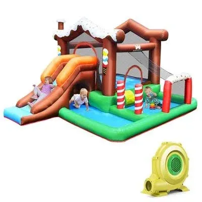 Kids Inflatable Bounce House Jumping Castle Slide Climber Bouncer