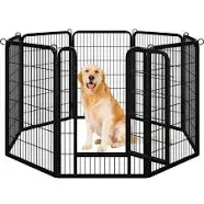 Yaheetech Dog Playpen Outdoor 8 Panel Fence 40" Indoor Pen for Large/Medium/Small Dogs Animals Heavy Duty Pet Exercise Pen for Puppy/Rabbit