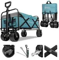 Sekey Collapsible Folding Wagon with 220Lb Weight Capacity , Heavy Duty Foldable