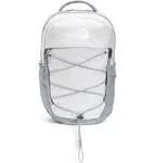 The North Face Borealis Mini Backpack: White Metallic Melange / Mid Grey