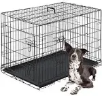 Durable Folding Dog Crate Pet Kennel Double Door Indoor Outdoor Divider Tray New