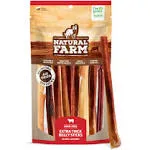 Natural Farm Bully Sticks for Dogs, Extra Thick, 12 Inches, 10 Pack