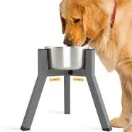  Dog Bowl Stand 2Pack-Height: 13.7&#034;, Width: 7-10.6&#034; 2Pack- Black-13.7H-Ro<wbr/>und