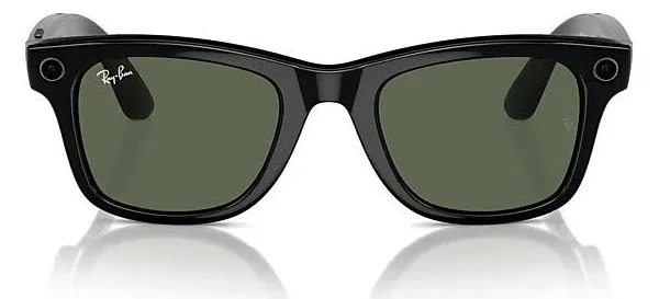 Ray-Ban Meta Wayfarer Smart Glasses Gloss Black G15 Green RW4006