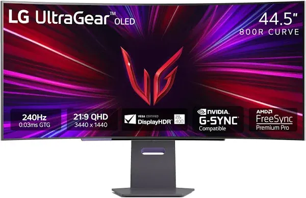 LG UltraGear 45" WQHD 240Hz Curved Gaming Monitor