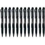 Pentel Twist Erase Click Mechanical Pencil Pack of 12 0.5mm Clear Barrel Black Grip (PD275TA)