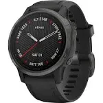 Garmin Fenix 6S Pro Black with Black Band GPS Watch Wearable Very Good B0115