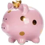 YJNSFT Piggy Bank for Girls, Small Ceramic Toddler Money Saving Bank for Boys, Porcelain Decor Coin Box, Little Decoration Pig Money Container, Unique