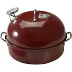 Nordic Ware Aluminized Steel Kettle Smoker 12.38 in. Red