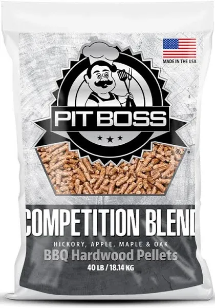 Pit Boss 100% All-Natural Hardwood Competition Blend BBQ Grilling Pellets, 40 Po