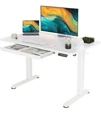 YDN Standing Desk with Drawers 24 Inch Adjustable Height Stand Up Desk