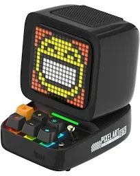 Divoom Ditoo Retro Pixel Art Game Bluetooth Speaker with 16X16 LED App Controlled Front Screen (Pink)