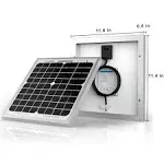 ACOPOWER HY010-12M 10 Watt 10W Mono Solar Panel for 12V Battery Charging RV Boat, Off Grid