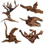 5Pcs Driftwood Branches Aquarium Wood Decoration Natural Fish Tank Habitat Decor Wood for Lizard Assorted Size,Small