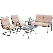 Suncrown 5-Piece Outdoor Metal Conversation Patio Set