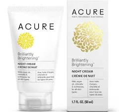 Acure Organics Brilliantly Brightening Night Cream 1 7 fl oz 50 ml Cruelty-Free,