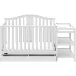 Graco Solano 4 in 1 Convertible Crib and Changer with Drawer - White