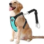 VavoPaw Dog Vehicle Safety Vest Harness, Adjustable Soft Padded Mesh Car Seat Belt Leash Harness with Travel Strap and Carabiner for Most Cars, Large