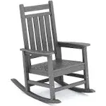 Classic Porch Rocking Chair, Dark Gray